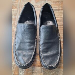 Cole‎ Haan Mens Black Leather Driving Moc Loafer Shoes Slip On Casual Size 8.5